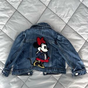 Disney Blue Jean Jacket with Minnie Mouse Embroidery